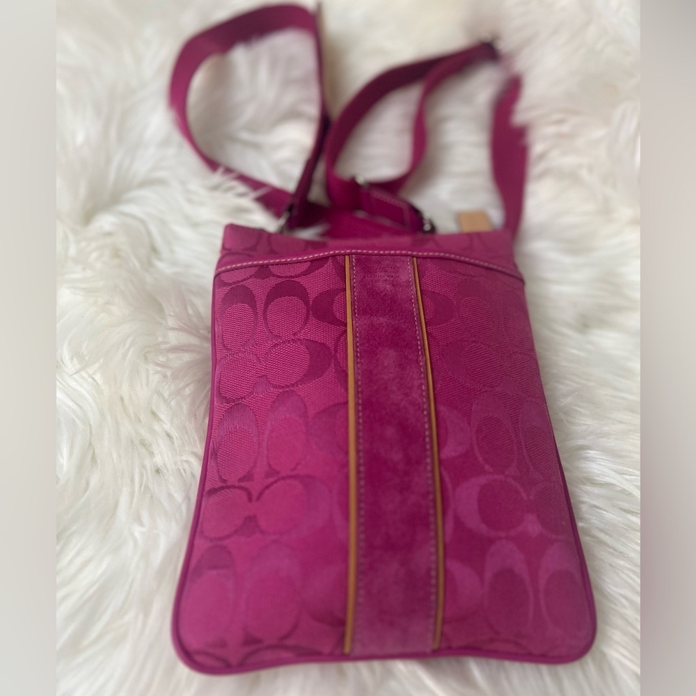 Coach vintage pink Mini Signature c
Stripe swingback Crossbody Bag - Picture 4 of 10